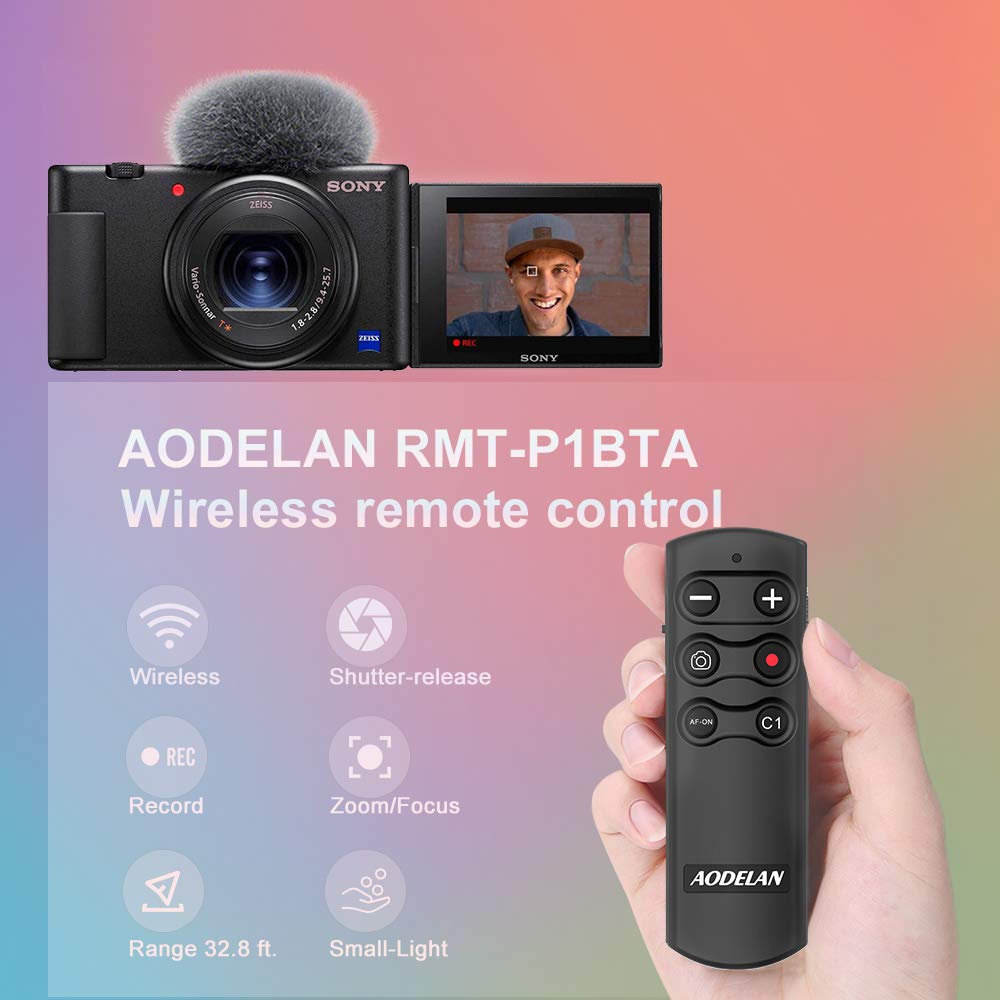 AODELAN Bluetooth Remote Control for Sony A7 III, A7R III, A6100, A6400, A6600, RX100 VII, RX0 II, A7R IV, A9, A9 II, ZV-1, A7C