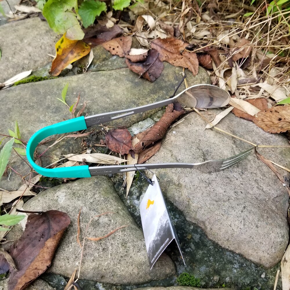 Toaks łyżka widelec tytanowy Ultralight ekologiczny tytanowy widelec Spork zestaw łyżek gospodarstwa domowego kuchnia zastawa stołowa widelec SLV-15