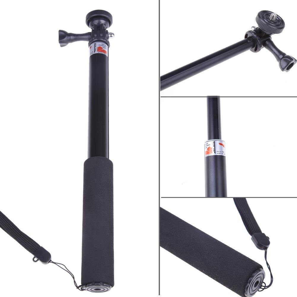 90Cm Schroef Selfie Stok Gopro Hero Action Video Camera Waterdichte Monopod Statief Telescopische Uitschuifbare Pole Statief Mount
