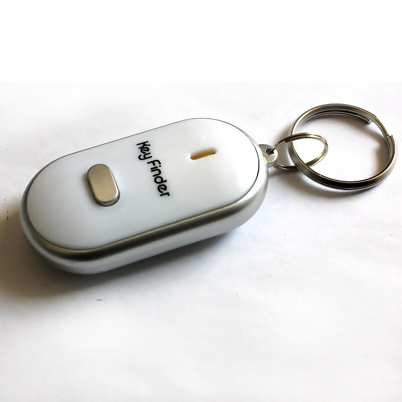 Le plus récent Mini sifflet clé trouveur clignotant bip à distance perdu enfants clé localisateur porte-clés enfant alarme rappel directe: WHITE