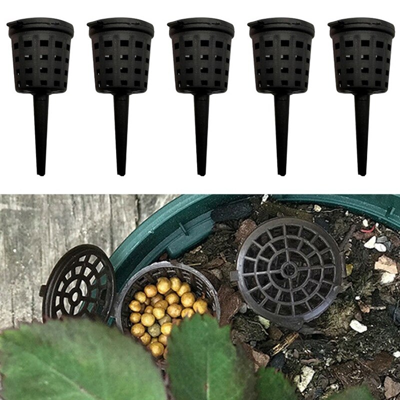 100 Pcs Park Agriculture Orchid Portable Cultivate Nursery Pots Slow Release Fertilizer Baskets with Lid Plant Aquarium
