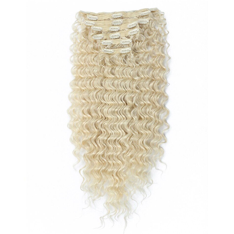 Synthetic Extensions Of Hair Lifelike With Clip 24 Inch 140G Deep Wave 7 Hairpieces For Women By Icon: #613