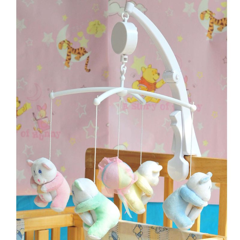 Baby Bed Hanging Rattles Toys Hanger Crib Mobile Bed Bell Toy Holder Arm Bracket Baby Crib Holder