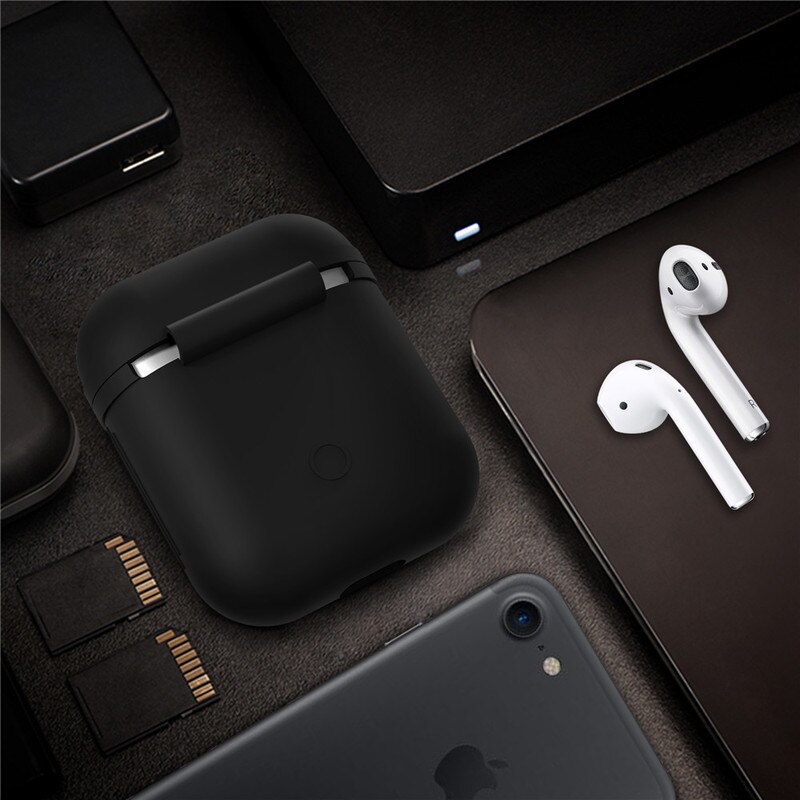 TPU Silicone Bluetooth Wireless Earphone Case for AirPods Full Protective Cover Skin Accessories for Apple Air Pods Charging Bag