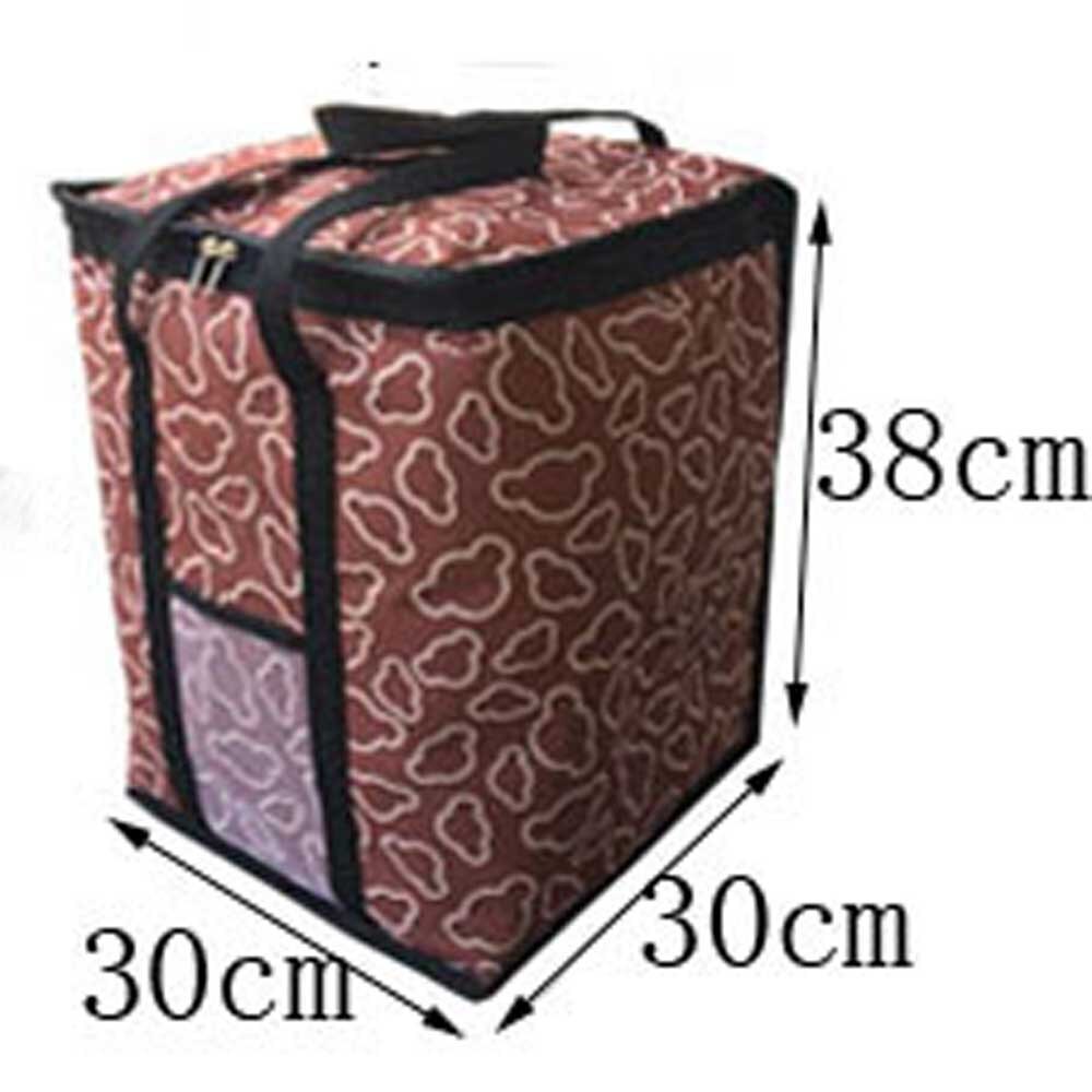 8 inch pizza thermal bag aluminum foil inner layer 3 size height thermal insulated lunch box: L Normal AL foil