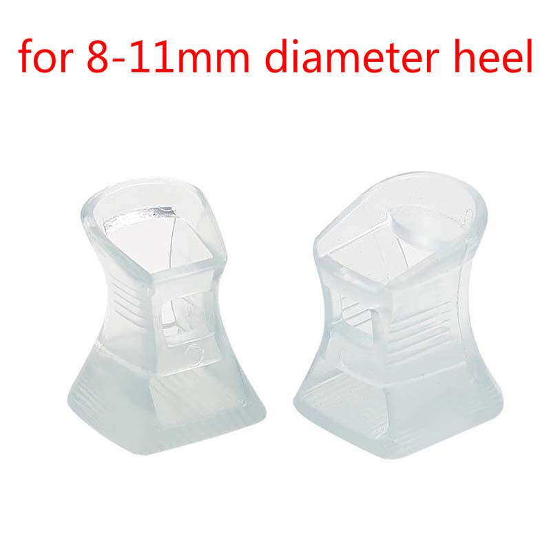 Protector de tacón alto de PVC para tacones de aguja estilo latino, cubiertas antideslizantes para baile, accesorios para zapatos de boda de novia, 1 par: White M
