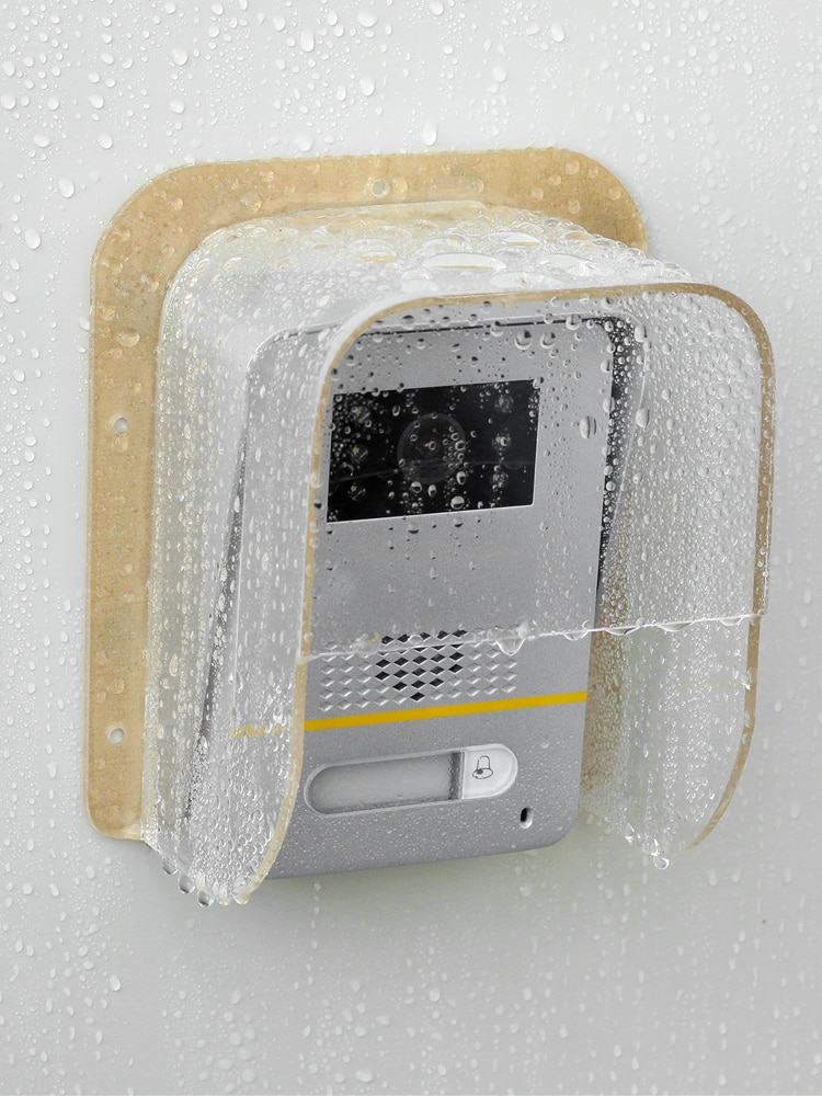 HomeFong Waterproof Shell Outdoor Rain Cover for Doorbell /Access Control EXIT Button / Lock Button Transparent Acrylic Material