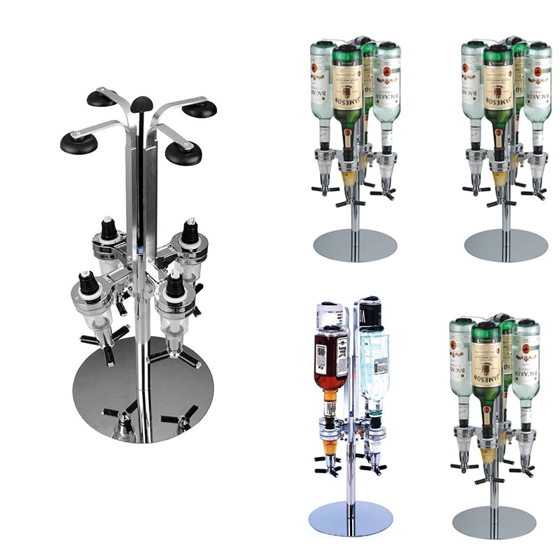 Drink Dispenser Stainless Steel Wall Mount Stand Drinks Optics Bar Butler Spirits Party Bar Kitchen Gadgets