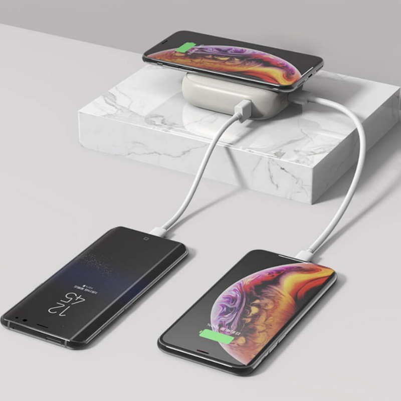 SOLOVE 10000 mAh QI Wireless Dual USB Power Bank Quick Charge for Huawei Samsung iPhone X XR XS MAX 8 Plus