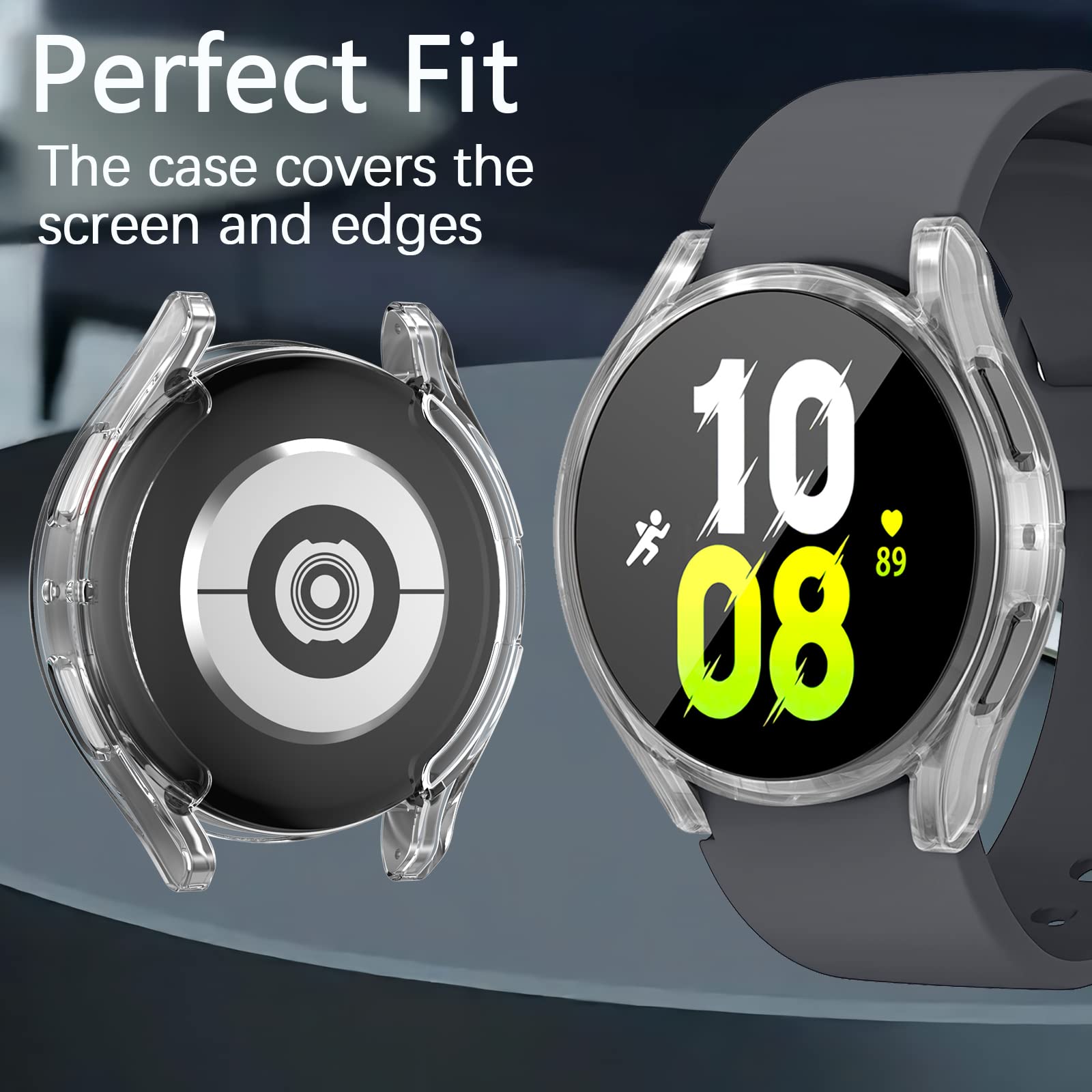 Coque pour Samsung Galaxy Watch 4/5 44mm 40mm classique 46mm 42mm protecteur d'écran TPU couverture de pare-chocs complète pour montre 5 pro 45mm