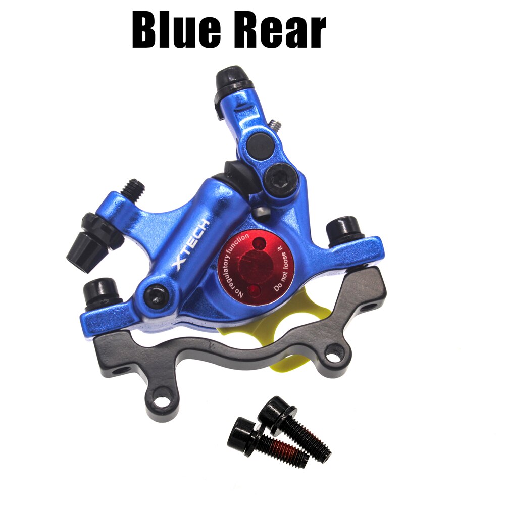 ZOOM XTECH Mountain Bike Hydraulic Disc Brake Calipers Line Pulling Disc Brake For MIJIA M365 Mi Electric Scooter With Rotors: Blue Rear