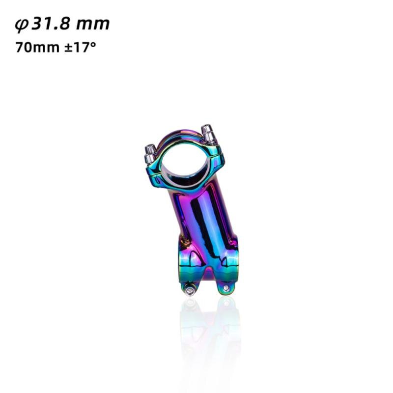 Rainbow Colorful MTB Stem Road Bike Stem 7/17 Degree 60/70/80/90mm *31.8mm Bicycle Handlebar Stem Mtb Power Bike Accessories: 17degree 70mm