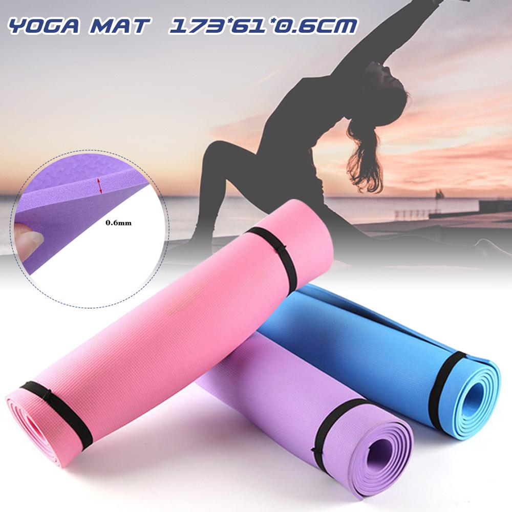 6mm Thickened Non-slip Yoga Mat NBR Fitness Gym Mats Sports Cushion Gymnastic Pilates Pads With Yoga Bag & Strap