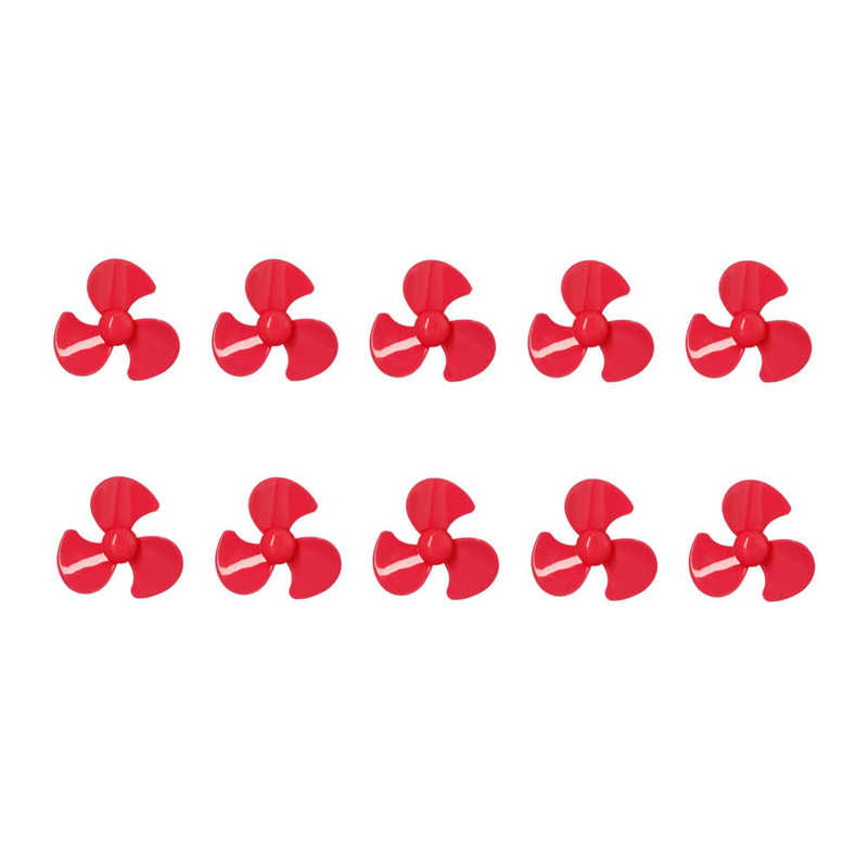 Plastic Propellers 3 Blades Propeller with 2mm Hole for DIY Toys Model: Red