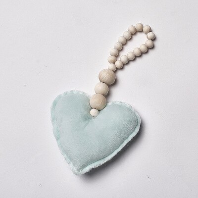 Babykamer Decoratie Baby Accessoires Kamer Baby Spullen Voor Pasgeborenen Baby Room Decor Moon Star Houten Kralen Fotografie Props: green heart