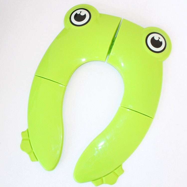 Leuke Kikker Opvouwbare Draagbare Reizen Plastic Baby Toiletbril Thuis Hotel Zindelijkheidstraining Seat Voor Kinderen Peuter Pot Stoel Pad /Mat: green
