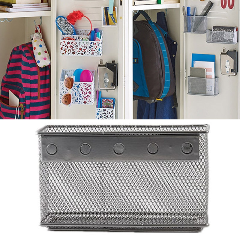 Metal Wire Mesh Magnetic Storage Basket Tray Desk Caddy Storage Organizer UD88