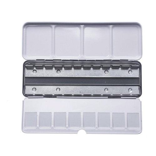 Watercolor Paints Tins Box Palette Painting Storage Paint Tray Palette Paint Box with Full Pans or Half Pans For Arts: 24 tin