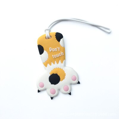 Animal Cartoon Silicagel Bagagelabel Bagage Boarding Tags Leuke Koffer ID Adres Holder Label Reizen Accessoires: Yellow