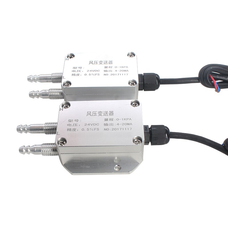 0-10V Output DC12-36V Digital Wind Differential Pressure Transmitter Air Differential Pressure Transducer