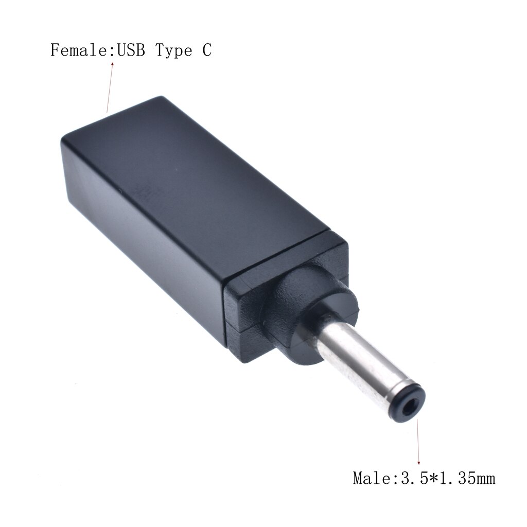 Usb 3.1 usb-c type-c bus  to 5.5 x 2.5mm 7.4 x 5.0mm 4.5 x 3.0mm dc strømforsyning stik konverter bus med pd simulation trigger: 3.5-1.35