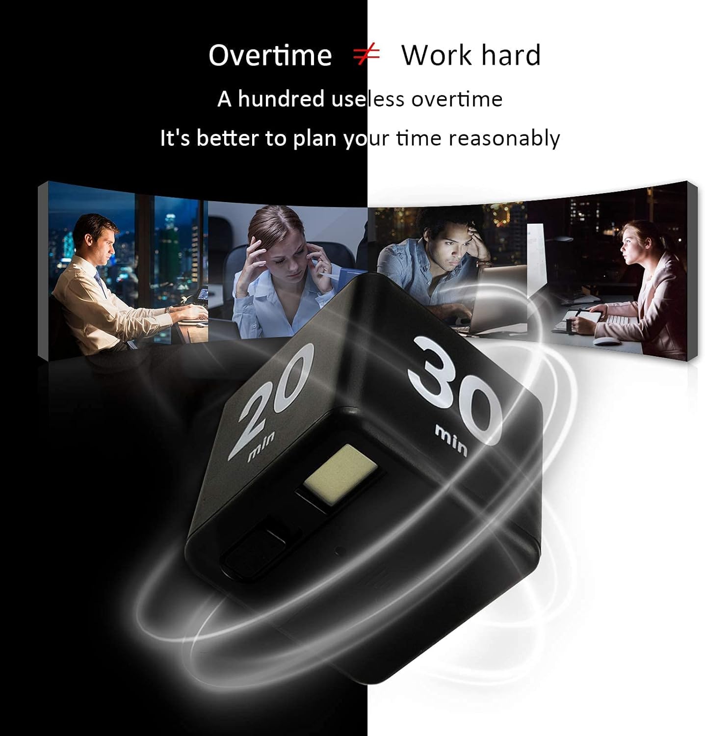 Digital Kitchen Timer Stopwatch Pomodoro Timer Gravity flipIntelligent Learning Timer, Clear Loud Home Kitchen Accessory