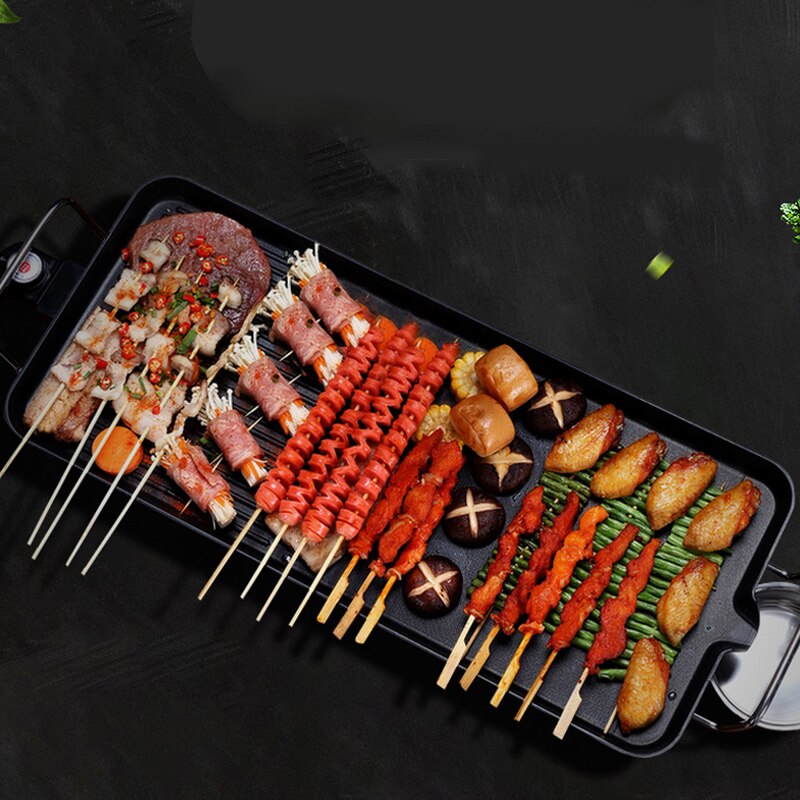 Grillipannu sähköliesi teppanyaki grillattu lihapannu korealainen kotitalouksien sähköuunit savuttomat tarttumaton grillikone