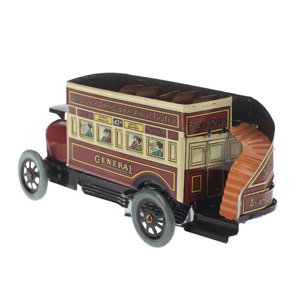 Tin Wind-Up Double-Decker Algemene Omnibus Collectibles Speelgoed Voor Jongens Verbazingwekkende