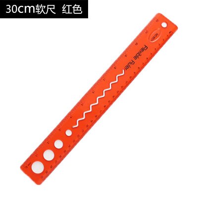 Règle de mesure à bande en plastique souple, règle à courbe Flexible de 30CM 1 pièce: red