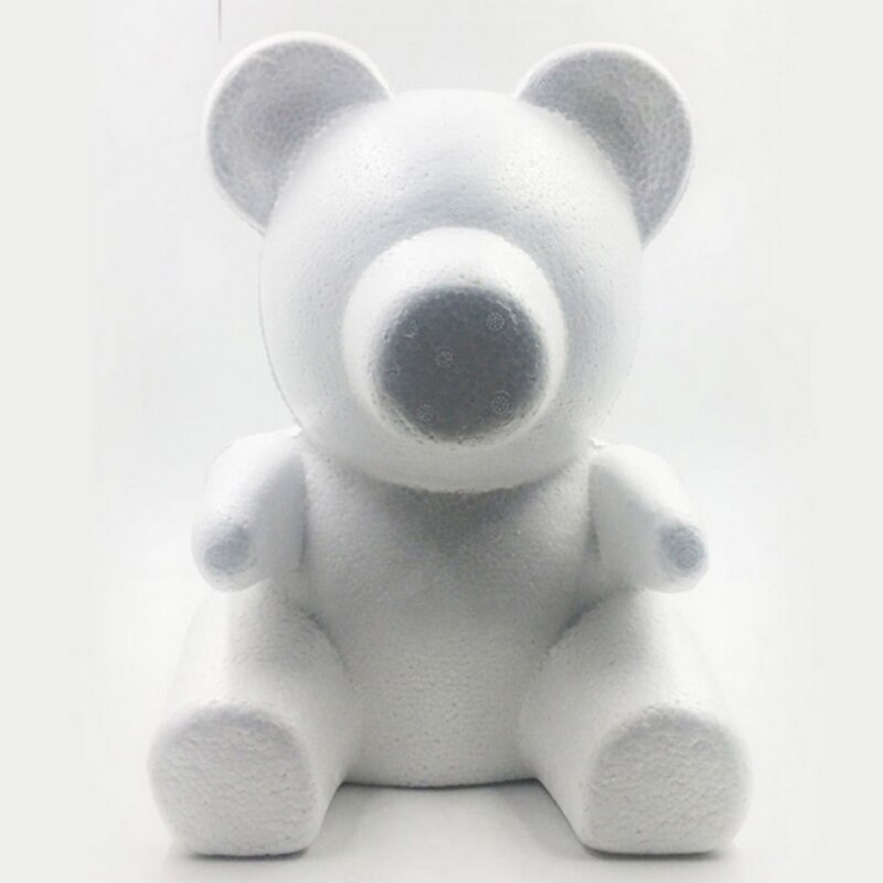 15*10cm modélisation polystyrène polystyrène mousse ours modèle fait à la main matériel bricolage ours fête de noël décoration fournitures: 20x13cmPearl bear