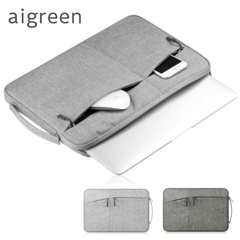 Brand aigreen Bag For Laptop 11",13",14",15",15.6 inch, Handbag Sleeve Case For Macbook 13.3",10" Tablet,Free