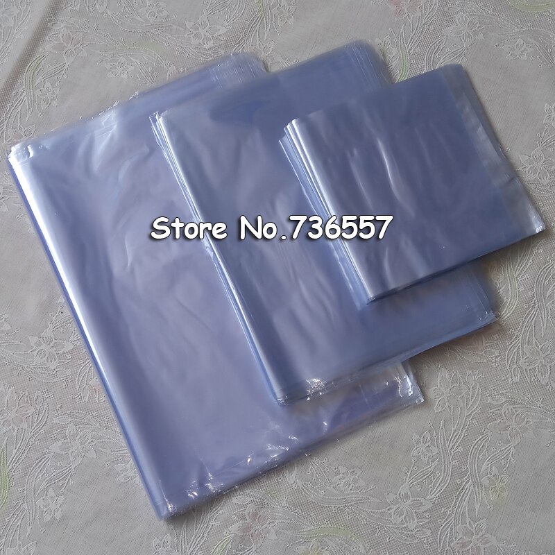 12*18cm Binding Pack PVC Heat Shrink Wrap Film Flat Heat Seal Packing Bag Clear Plastic Polybag Cosmetics Packaging Pouch