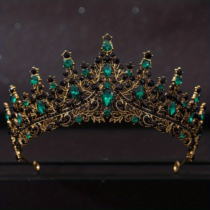 Barok Kristal Tiara 'S En Kronen Voor Vrouwen Bruid Strass Prom Diadeem Bruids Bruiloft Haaraccessoires Sieraden Kroon Tiara: Geen