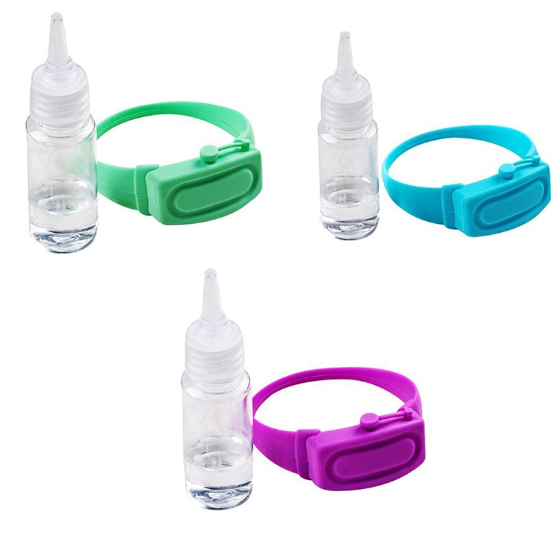 Silikonarmband handdispenser sanitizer dispensering bärbar dispenser pumpar desinficera armband hand handledsband med flaska