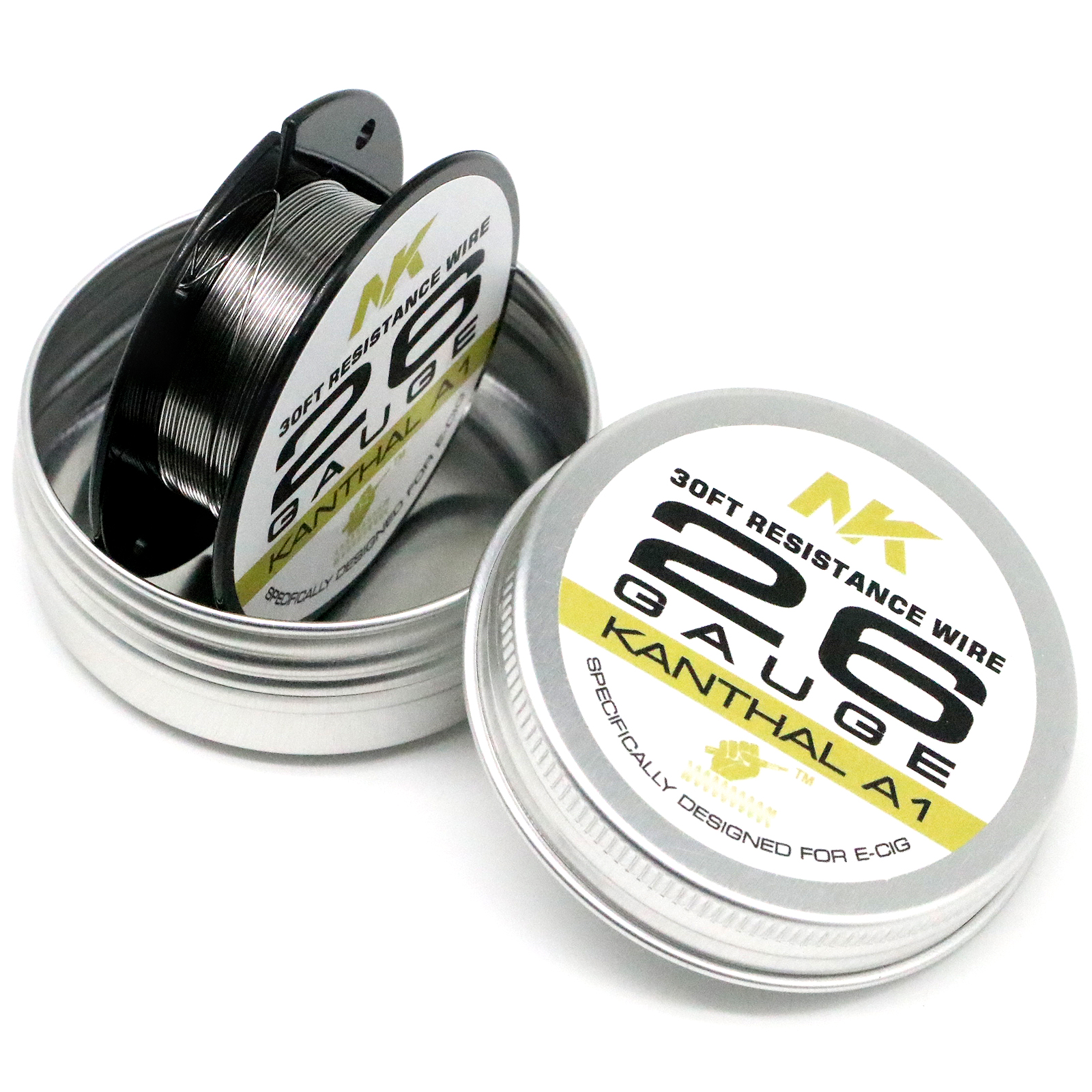 30Ft Ni80 Ni70 KA1 AWG 24 26 27 28 29 30 calibro originale NK Vape Wire per MTL RTA RBA bobina resistenza al riscaldamento filo: A1 26G 30Ft