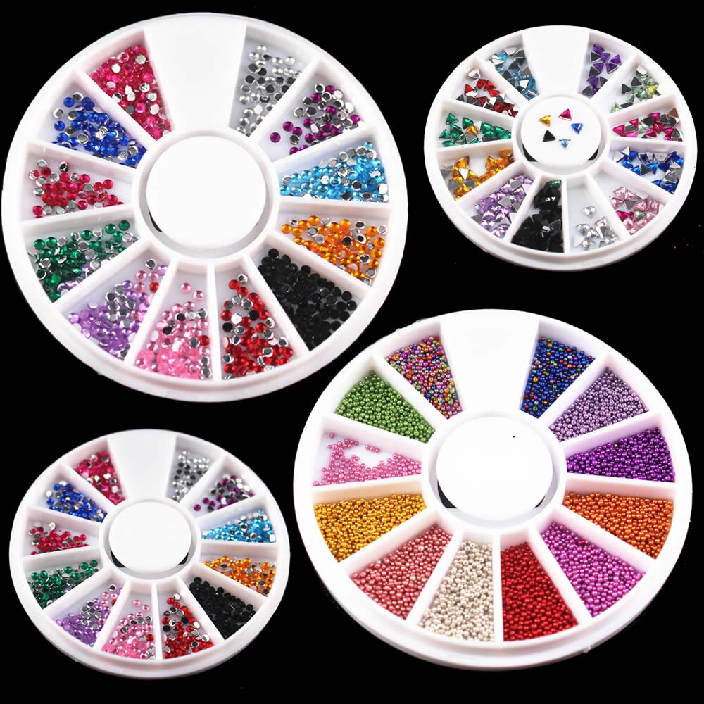 1 pièces délicat ornement ongles strass 2mm acrylique Nail Art strass décoration pour UV Gel téléphone portable bricolage ongles NR66