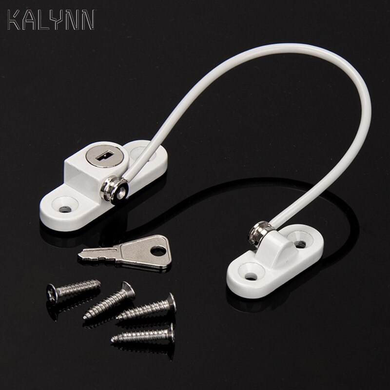 1-6PCS Kids Window Door Cable Restrictor Lock Child Baby Safety Security Wire Catch with Keys Public and Commercial Applications