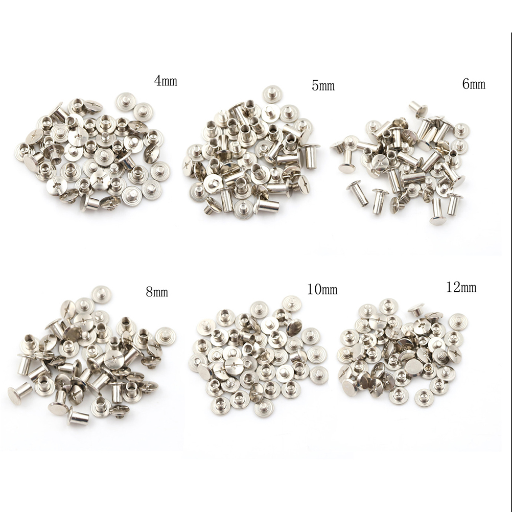 20pcs 12mm/10mm/8mm/6mm/5mm/4mm Chicago Screws, Photo Album Screws, Snap Rivet Books Butt Screw, Assembling Bolts