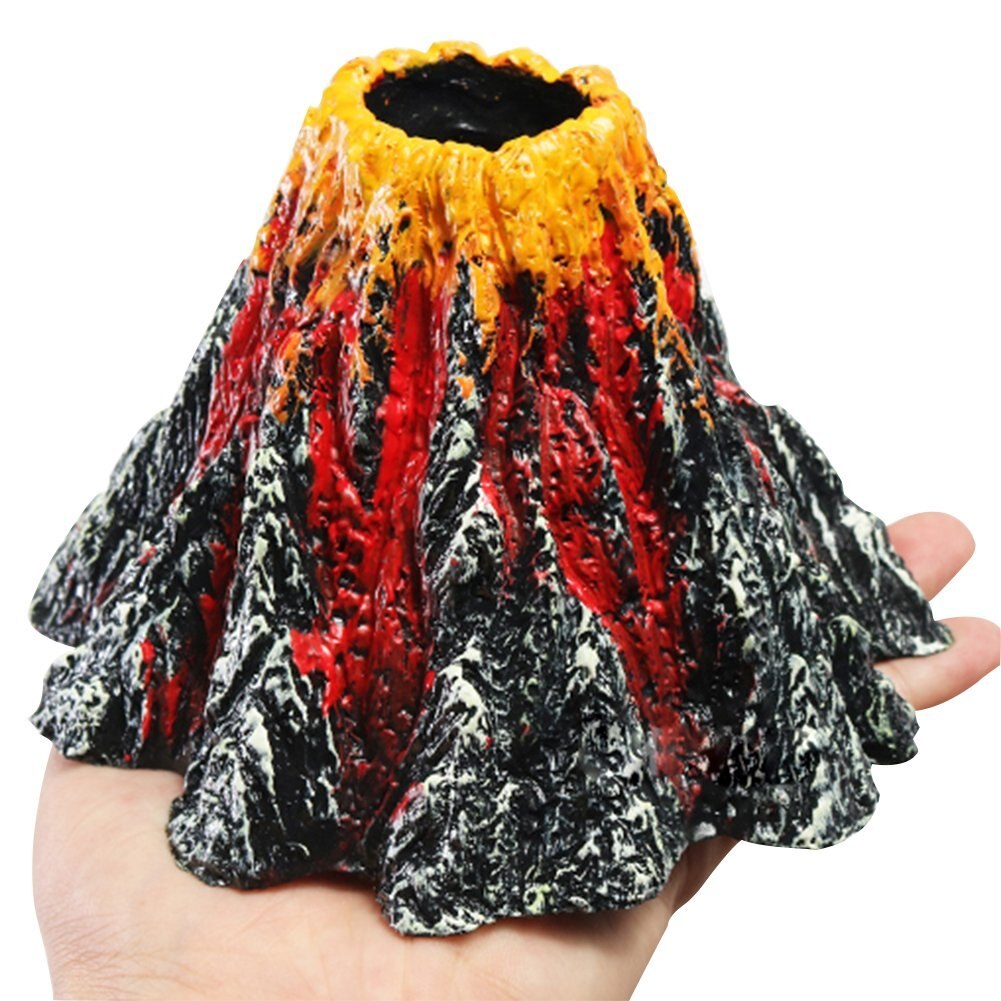 Aquarium Vulkaan Waskolf Decoraties Vulkaan Ornament Kit Met Led Spotlight Aquarium