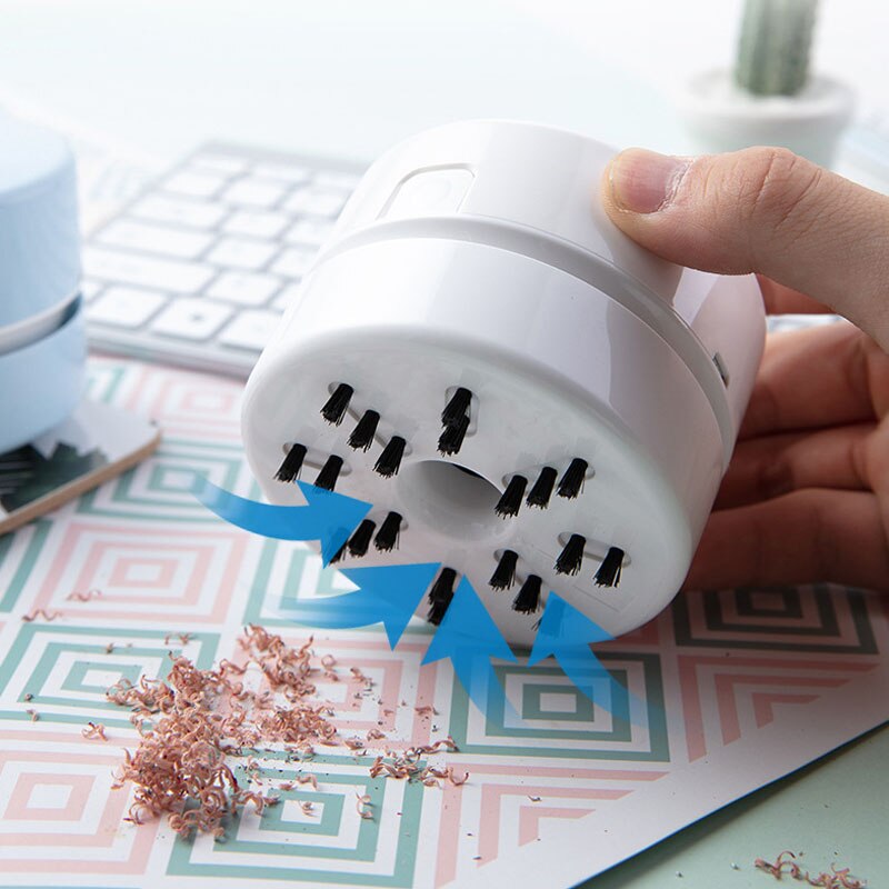 Mini USB Vacuum Cleaner Desk Set Portable Office Work Desk Dust Home Table Sweeper Desktop Cleaner for School Classroom