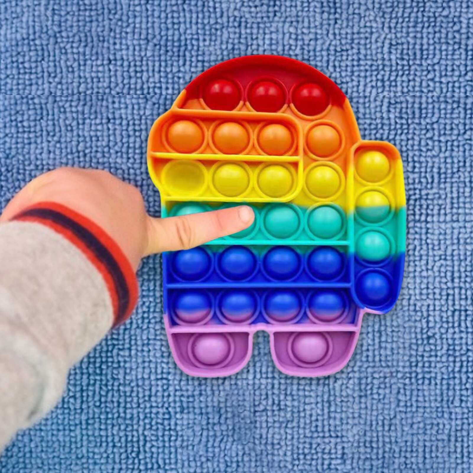 Silicone De-stressing Pop Fidget Toys Safe Sensory Toy Simpl Dimpl Popit Anti-stress Squish Push Bubble Toys For Children Adult