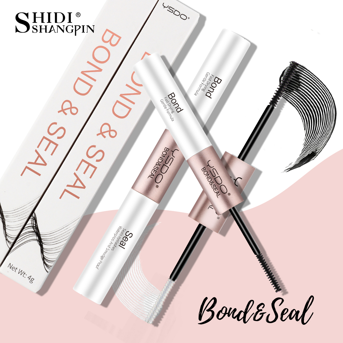 Shidi shanpin 1pc 2 in 1 Bond & Seal/Lock wasserdichter Kleber Schnellt rockn ender Kleber und Versiegelung Dual-Ended Wimpern kleber Strong Hold Tool