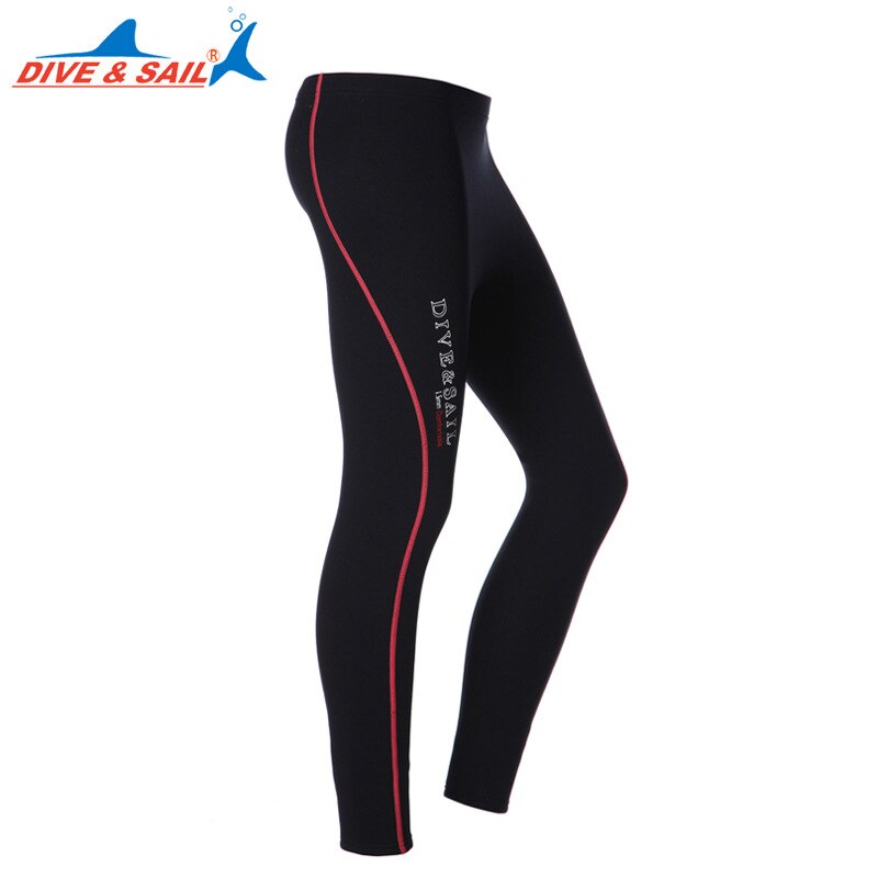 DIVE & SAIL Delle Donne Degli Uomini di 1.5 MILLIMETRI di Neoprene Diving Muta Della Caviglia-lunghezza Pantaloni di Nuoto Lo Snorkeling A Remi A Vela Surf tenere in Caldo: Red for Female / L