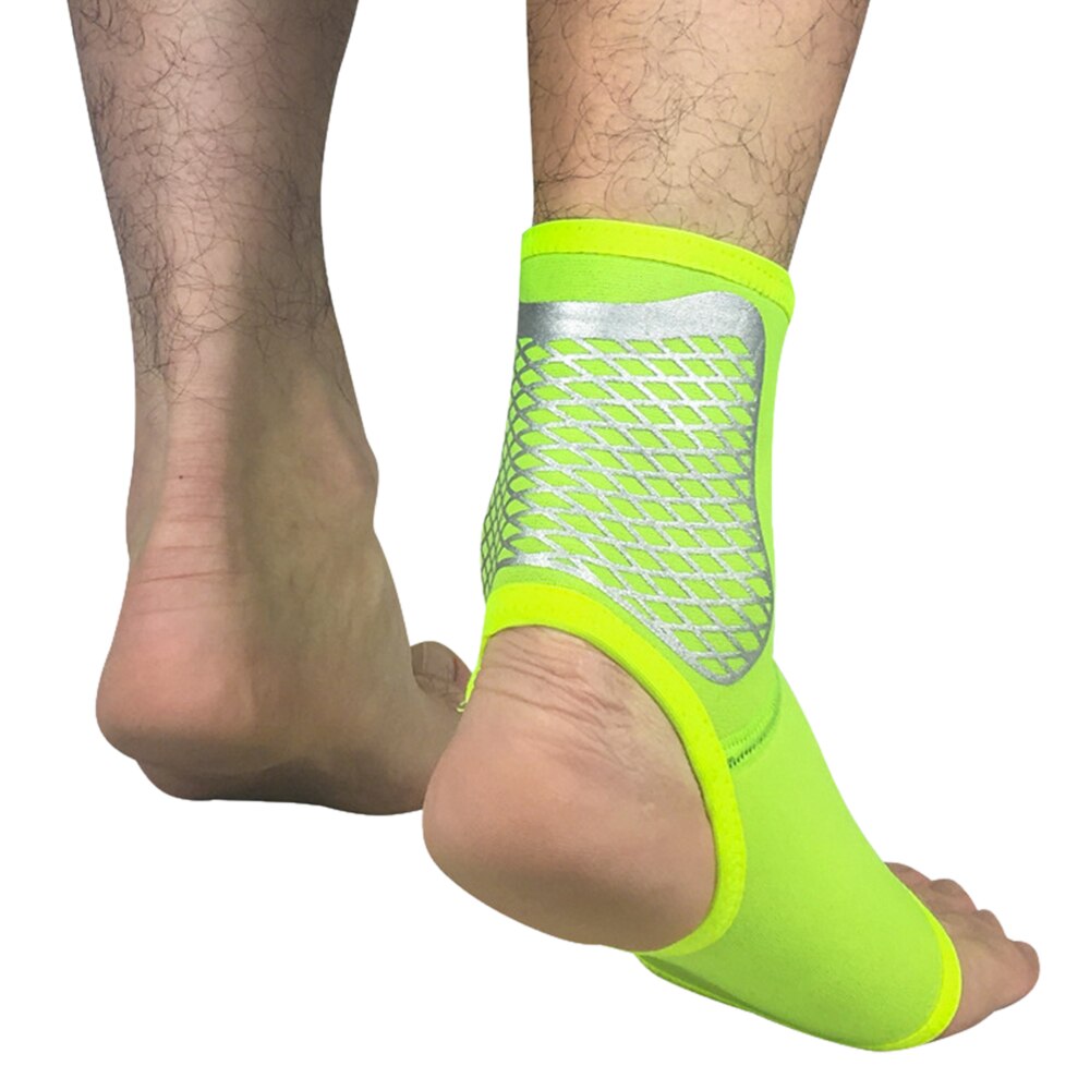 Sports Ankle Support Football Basketball Badminton Running Gym Sports Bandage Elastic Ankle Sprain Brace Guard 1PC: Light Green / European size XL