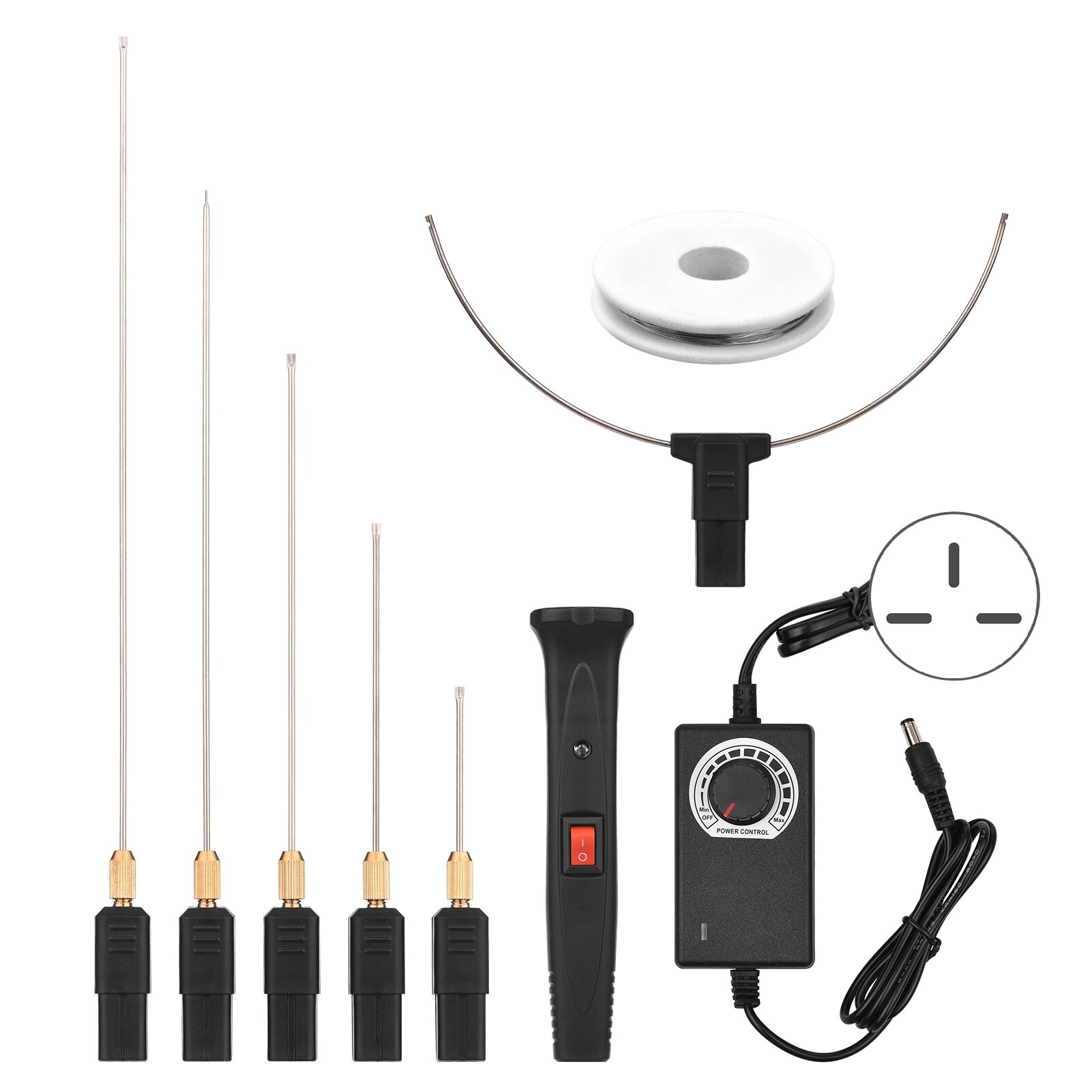 24W Elektrische Schuim Snijder Kit 0-300 ℃ Verstelbare Temperatuur Schuim Snijden Pen Wire Cutter Piepschuim Snijden tool Graveur: UK Adjustable Temp