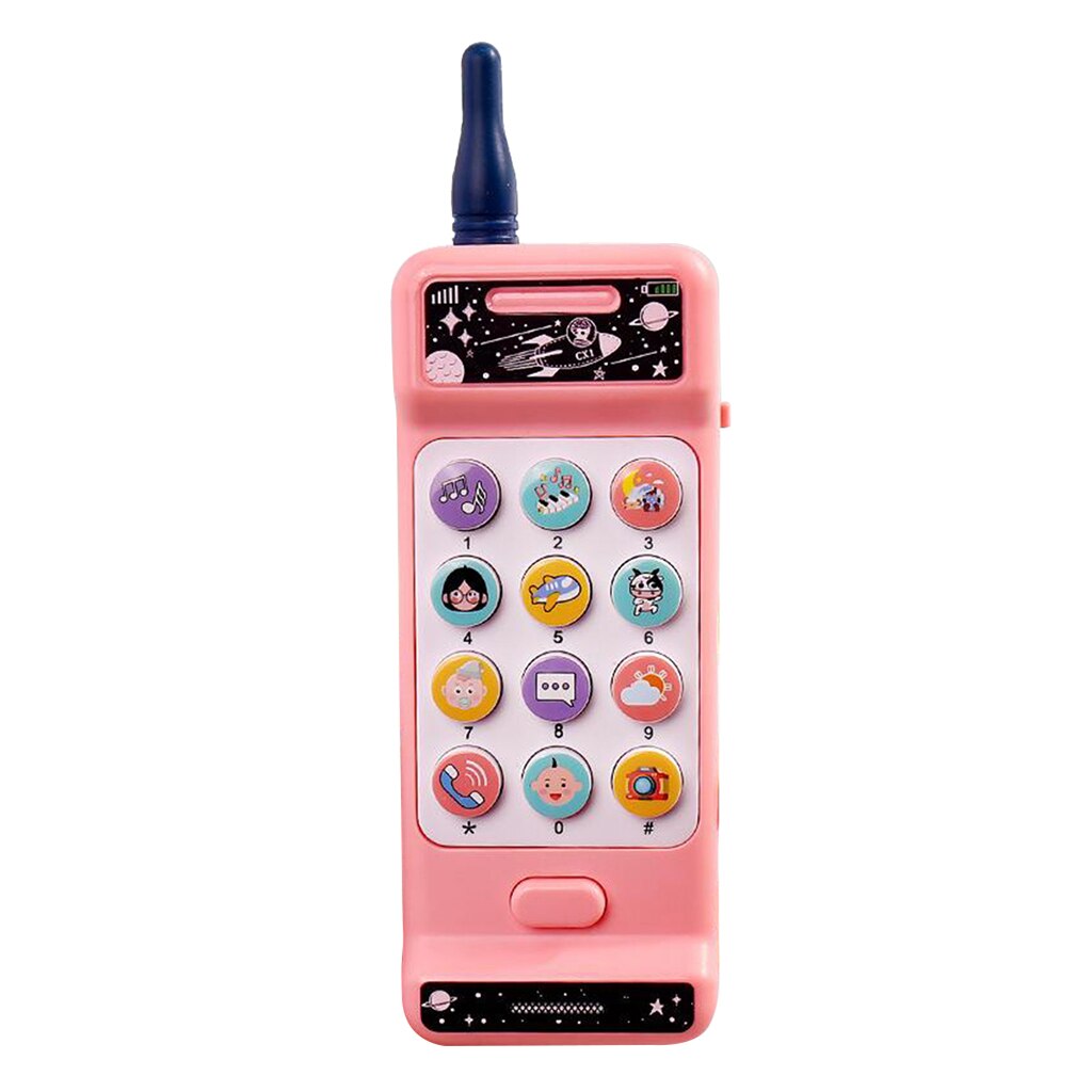 Innovatieve Klassieke Retro Telefoon Baby Chew Vroeg Leren Speelgoed Voor Pasgeboren: Pink