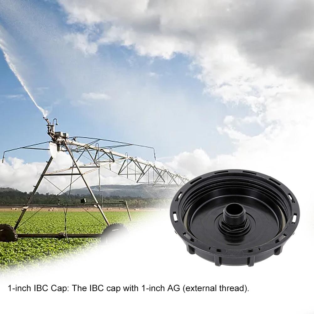 IBC Ton Barrel Cover Cap with 1" External Thread Vent Hole Plastic DN150 Single Hole External Thread IBC Lid Container Cover