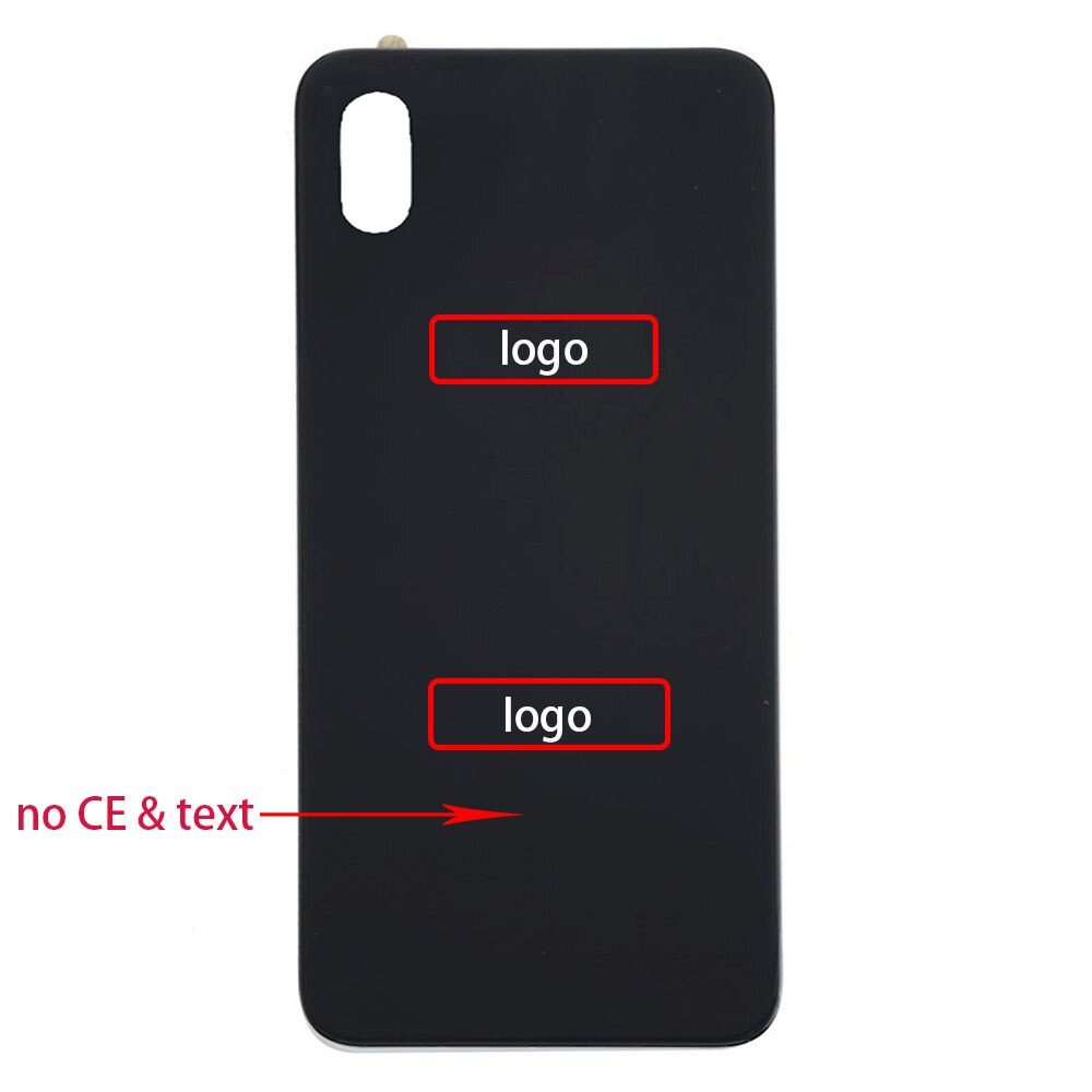Reparasjon for iphone x xs xs max merke original stort hull batteridør glass bakdeksel skall + selvklebende klistremerke