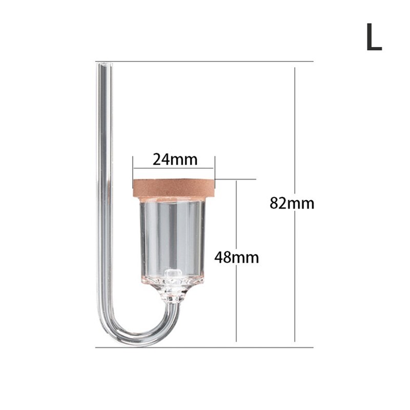 Acryl Transparante CO2 Diffuser Verstuiver Bubble Counter Voor Aquarium Planten: L