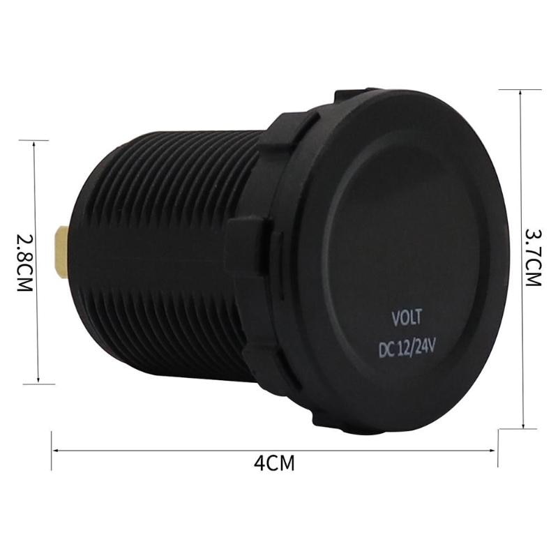 Trwałe woltomierz wielofunkcyjny 12V 24V samochód motocykl łódź 3 cyfrowy woltomierz woltomierz z alarm niskiego napięcia